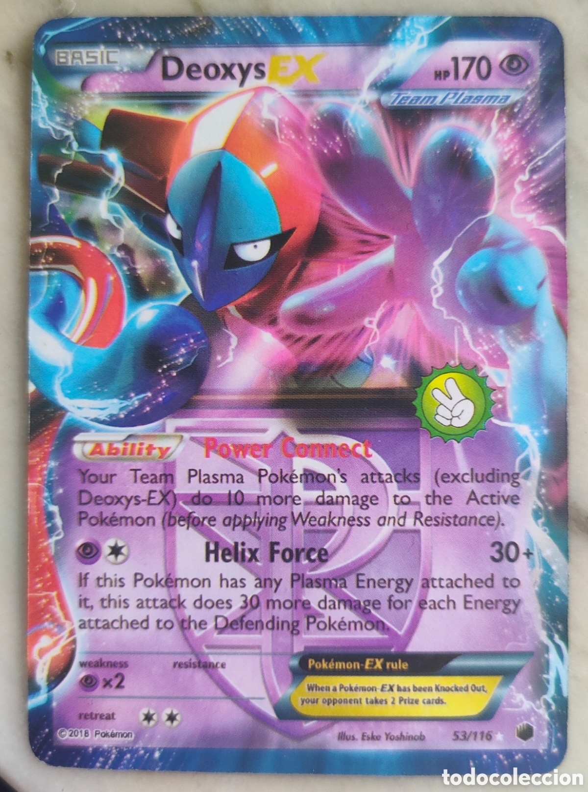 Juegos antiguos: Deoxys EX Vendaval Helix Force Carta Pokemon 53/116