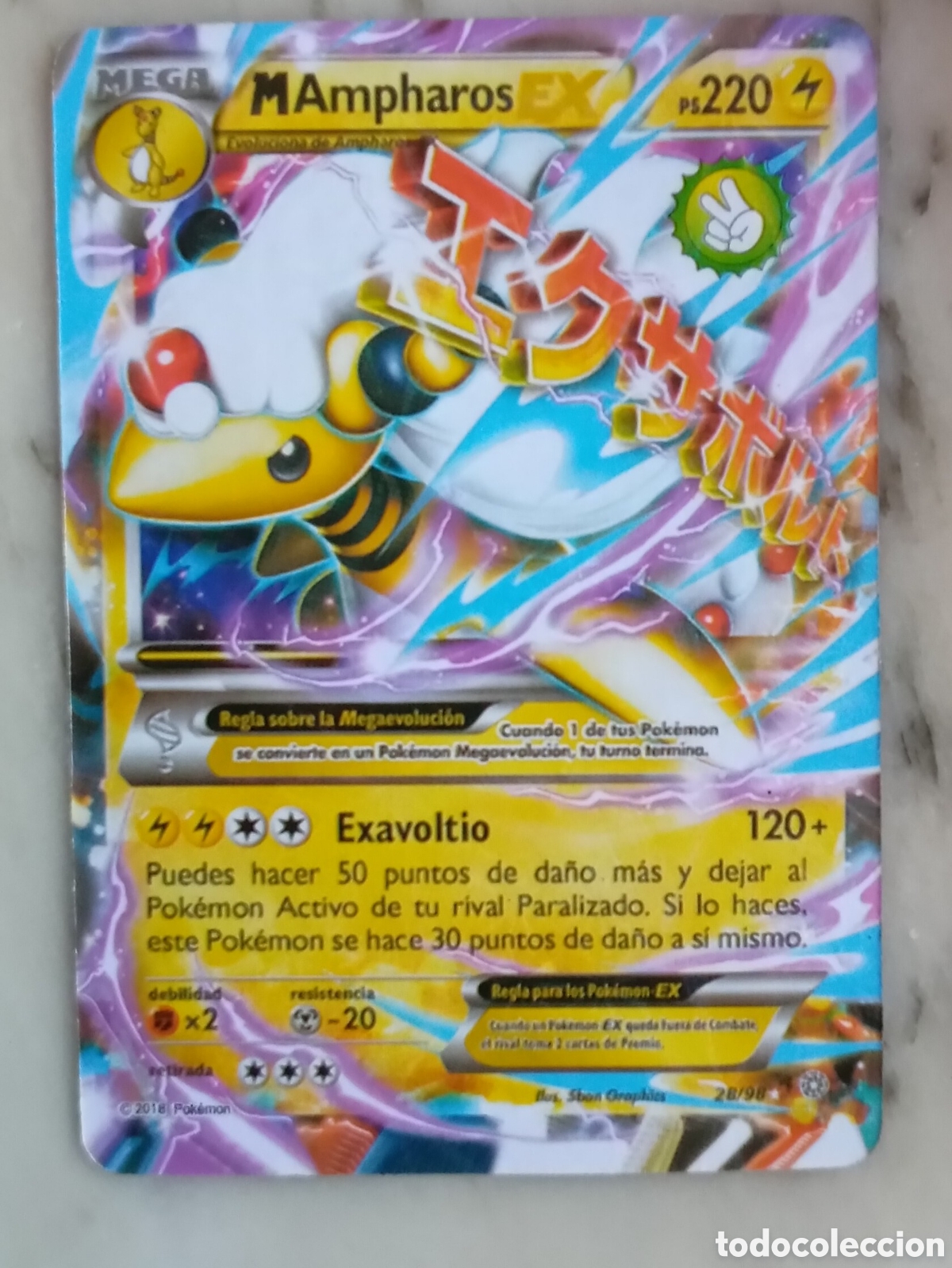 Juegos antiguos: Ampharos EX Carta Pokemon 28/98