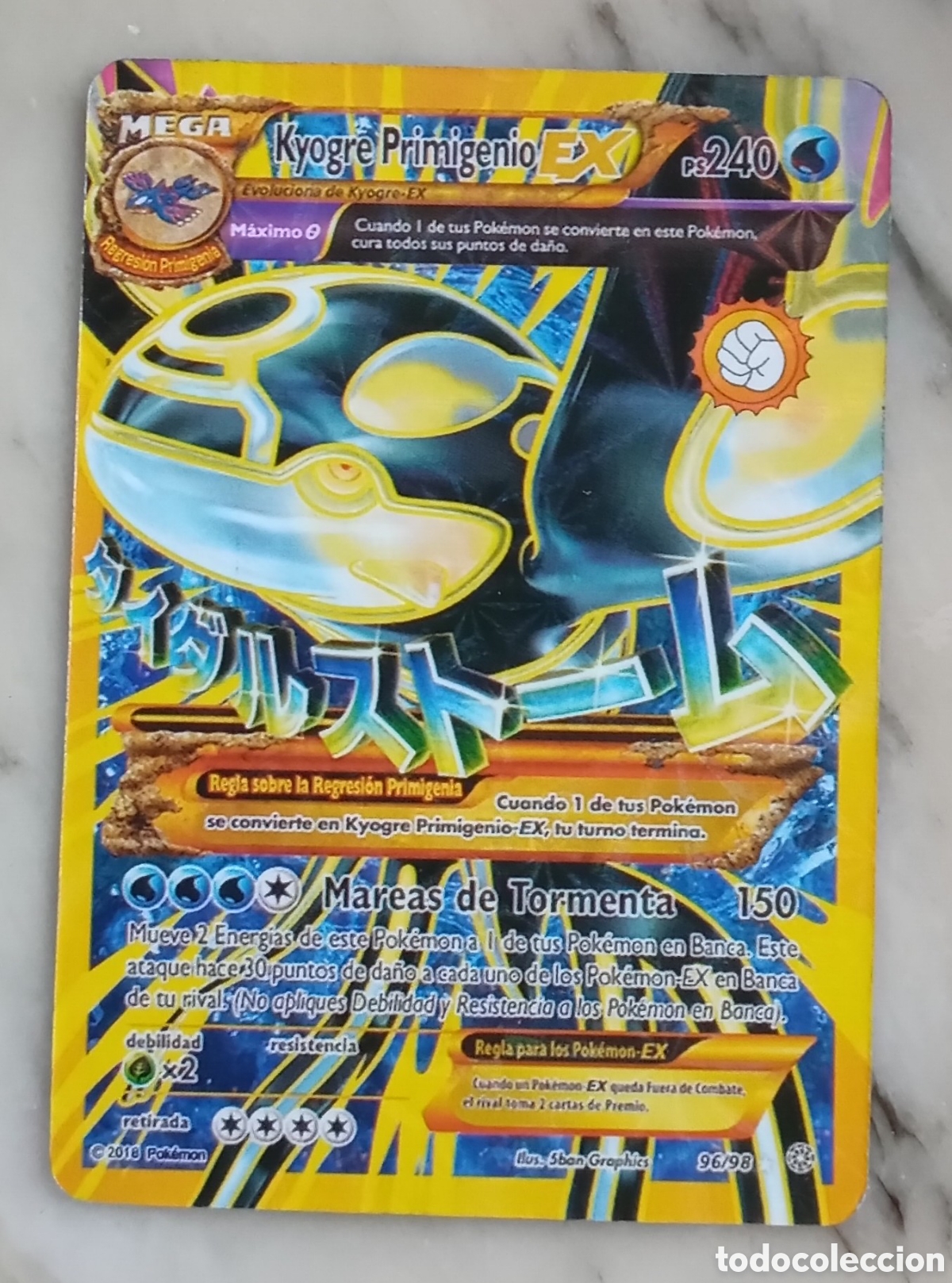 Juegos antiguos: Kyogre Primigenio EX Carta Pokemon 96/98