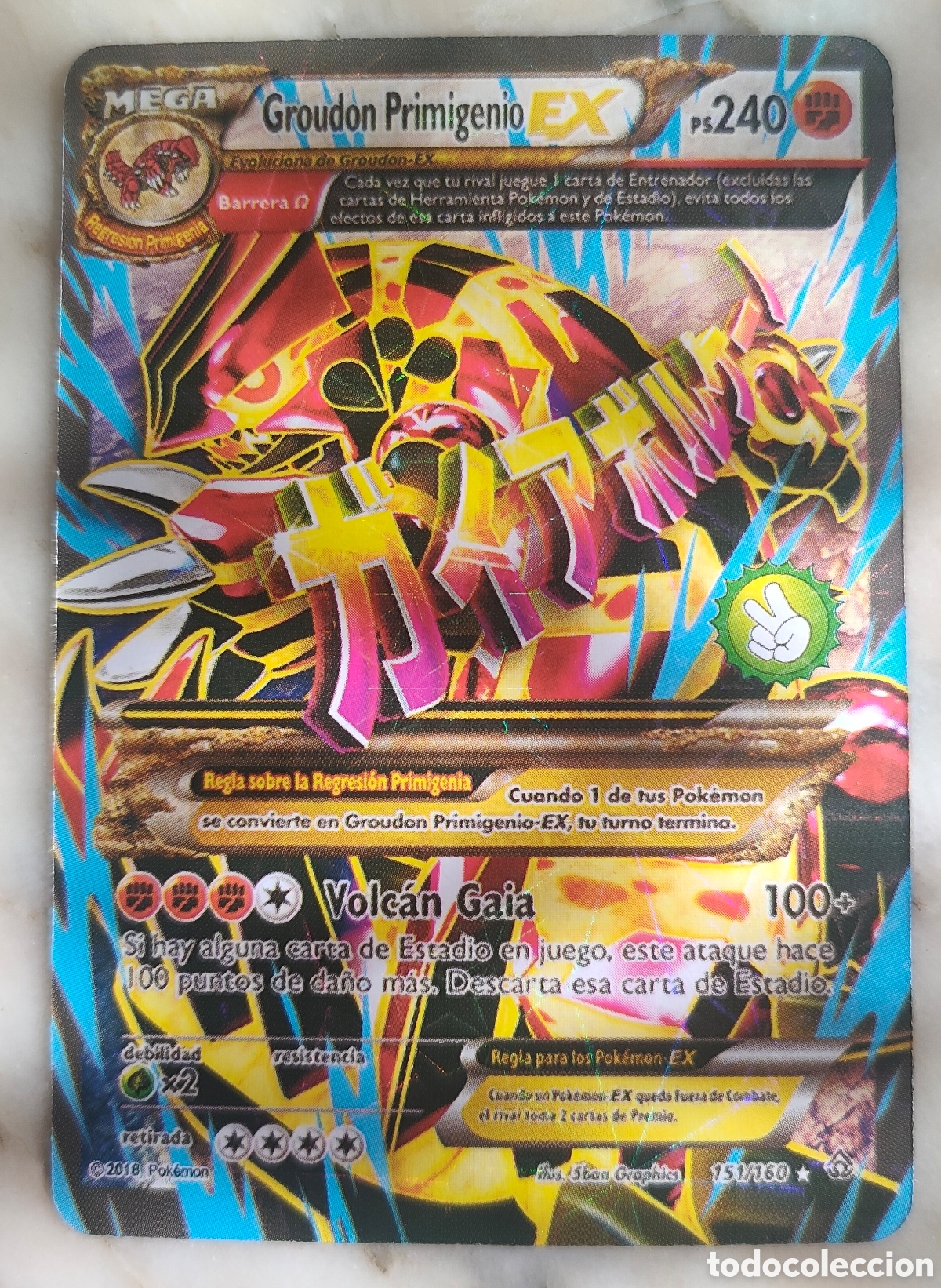 Juegos antiguos: Groudon EX Carta Pokemon 151/160
