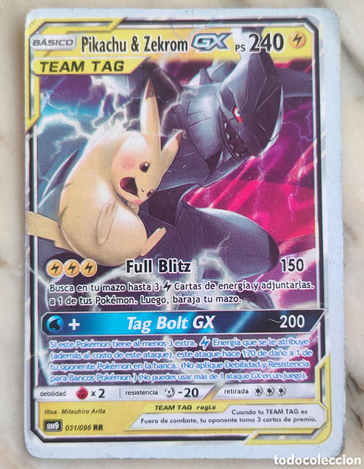 Juegos antiguos: Pikachu & Zekrom GX Carta Pokemon 31/95