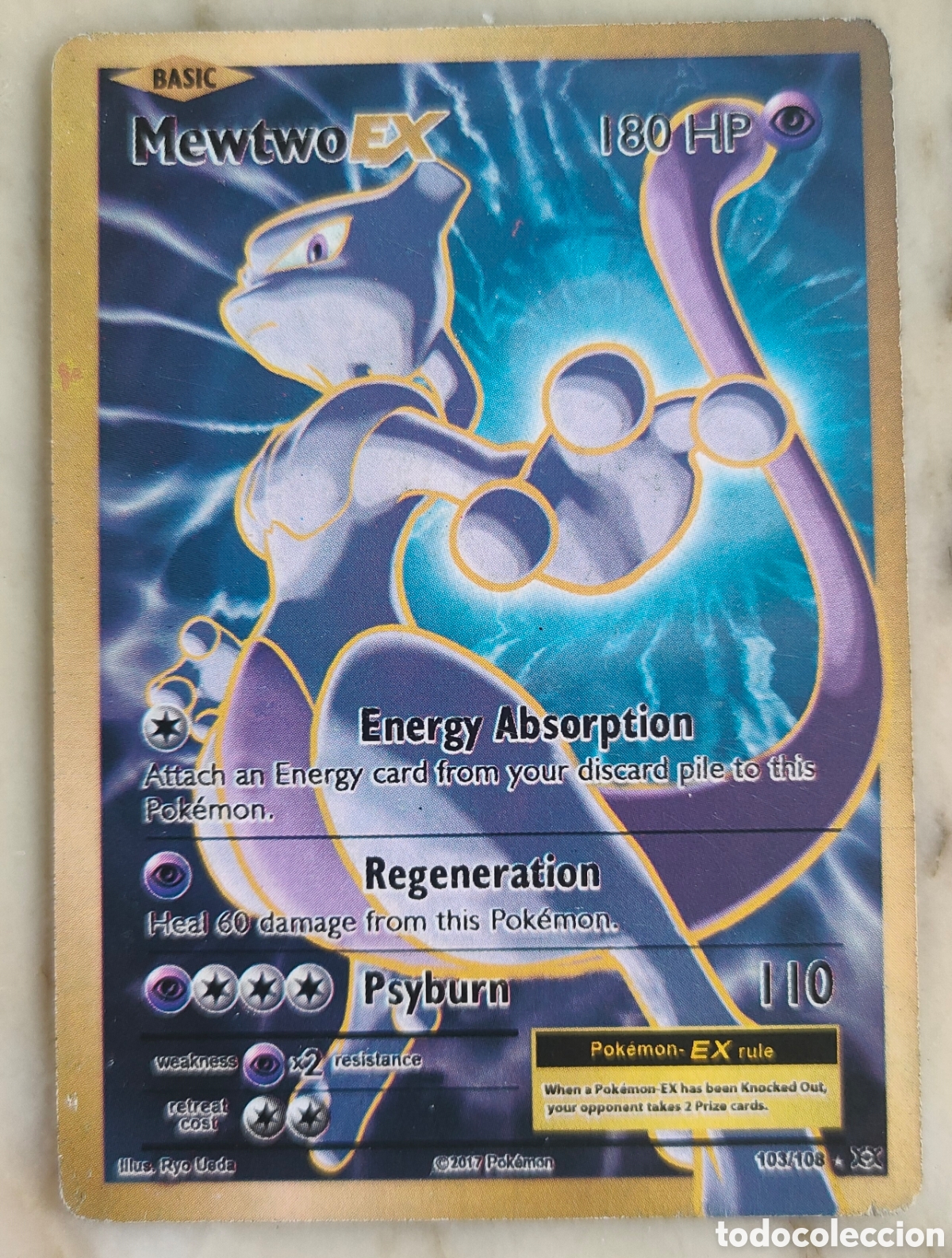 Juegos antiguos: Mewtwo GX Carta Pokemon 103/108