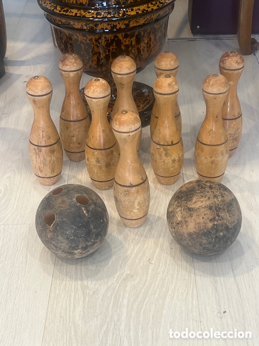 Jogos antigos: ANTIGUO, JUEGO DE BOLOS DE MADERA