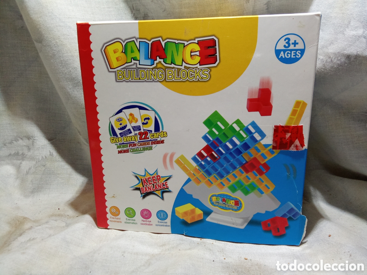 Juegos antiguos: BALANCE BUILDING BLOCKS EN CAJA SIN ABRIR - Foto 1