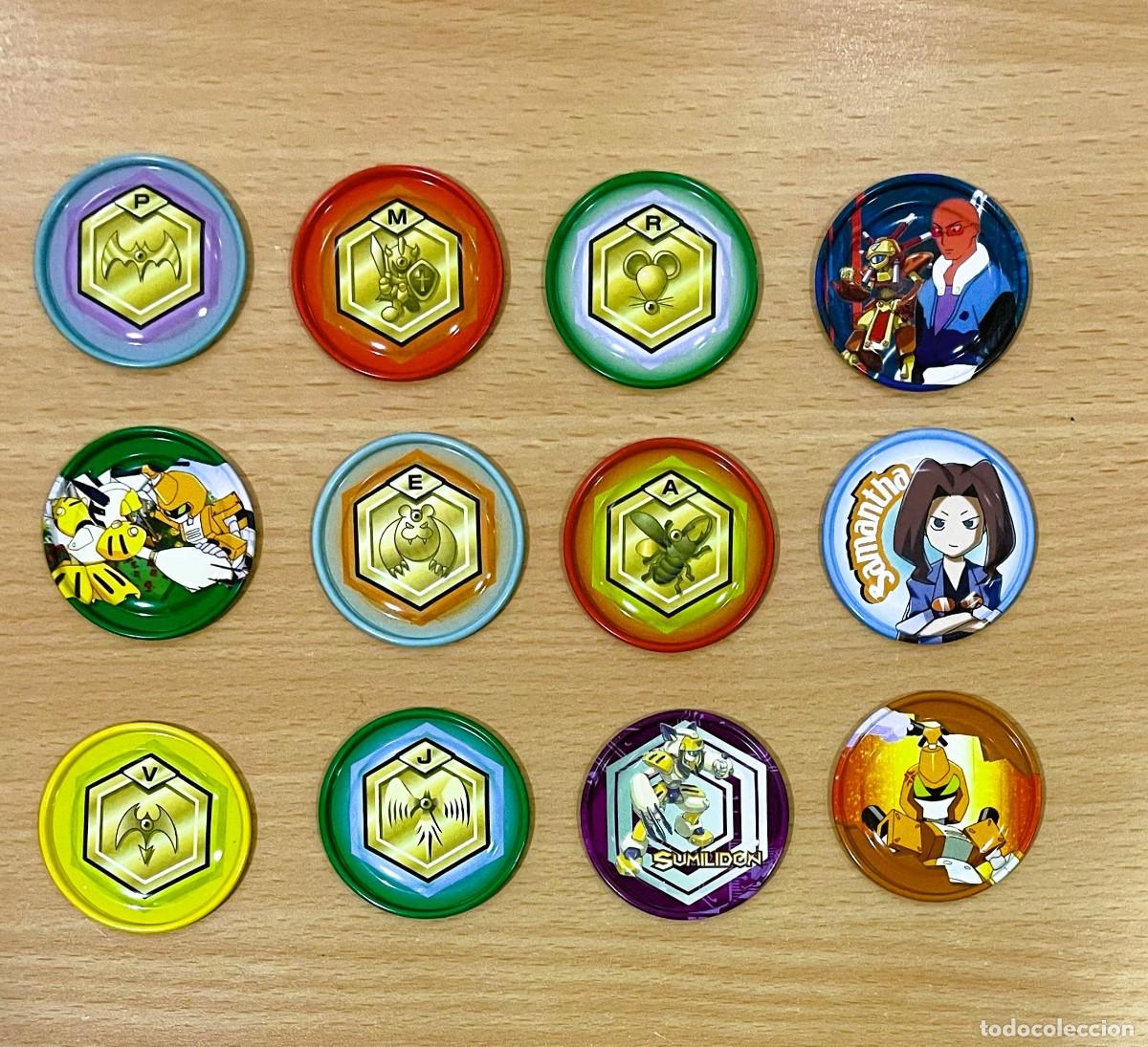Juegos antiguos: LOTE DE 12 TAZOS MEDABOTS MET&Aacute;LICOS / TAZO METAL RAPPERS, POR MAGIC BOX INT. (NO BOLLYCAO)