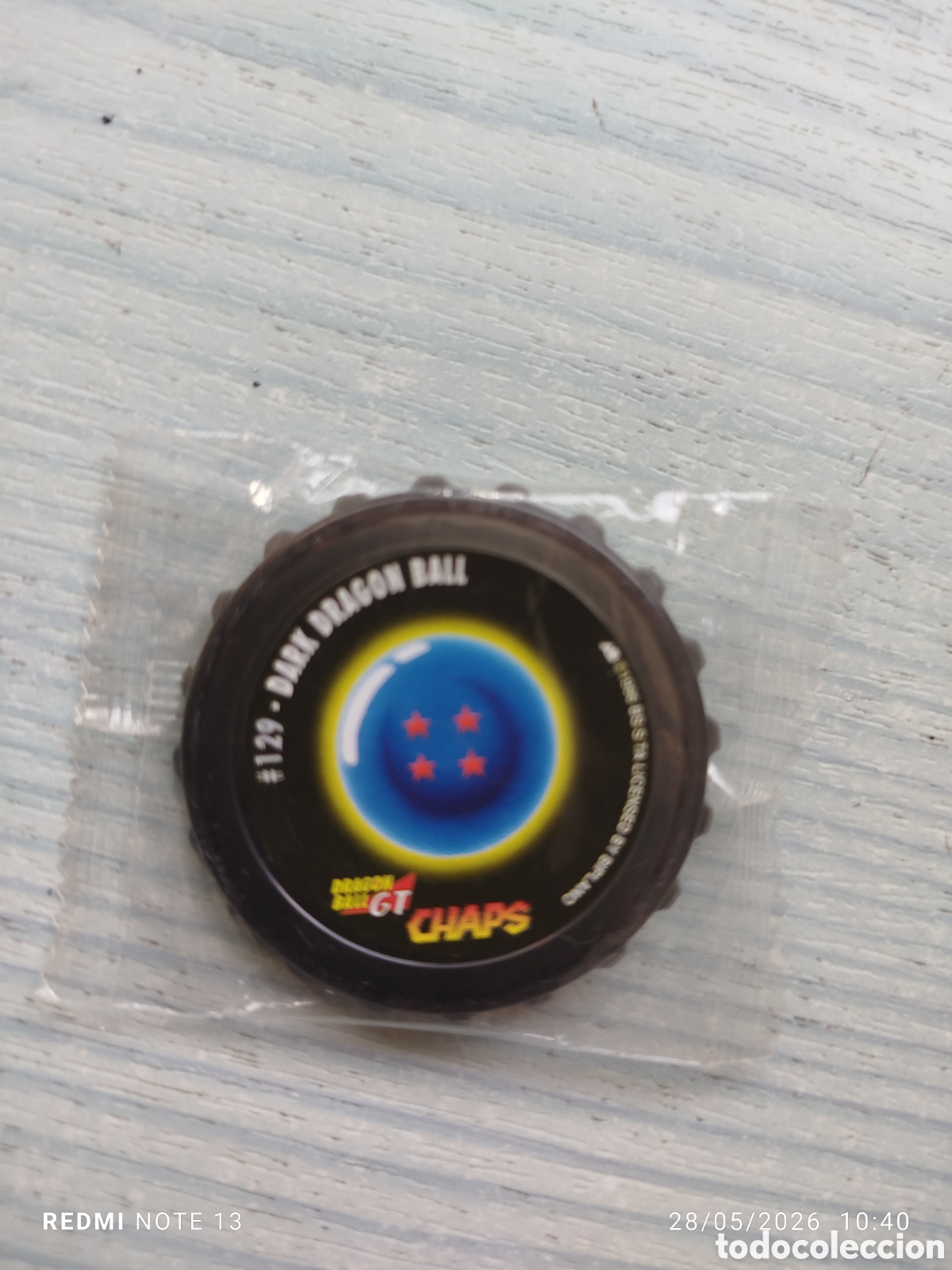 Juegos antiguos: Chapa drag&oacute;nbal GT.n 129.DARK.blister