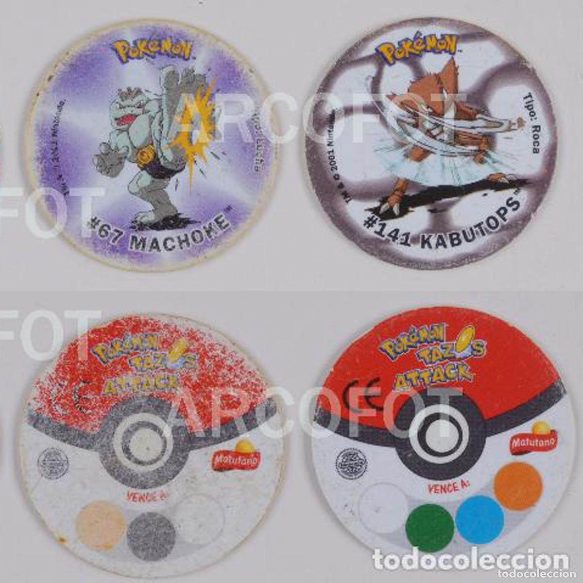 Giochi antichi: 2 TAZOS POKEMON TAZOS ATTACK - #67 - #141 - MATUTANO