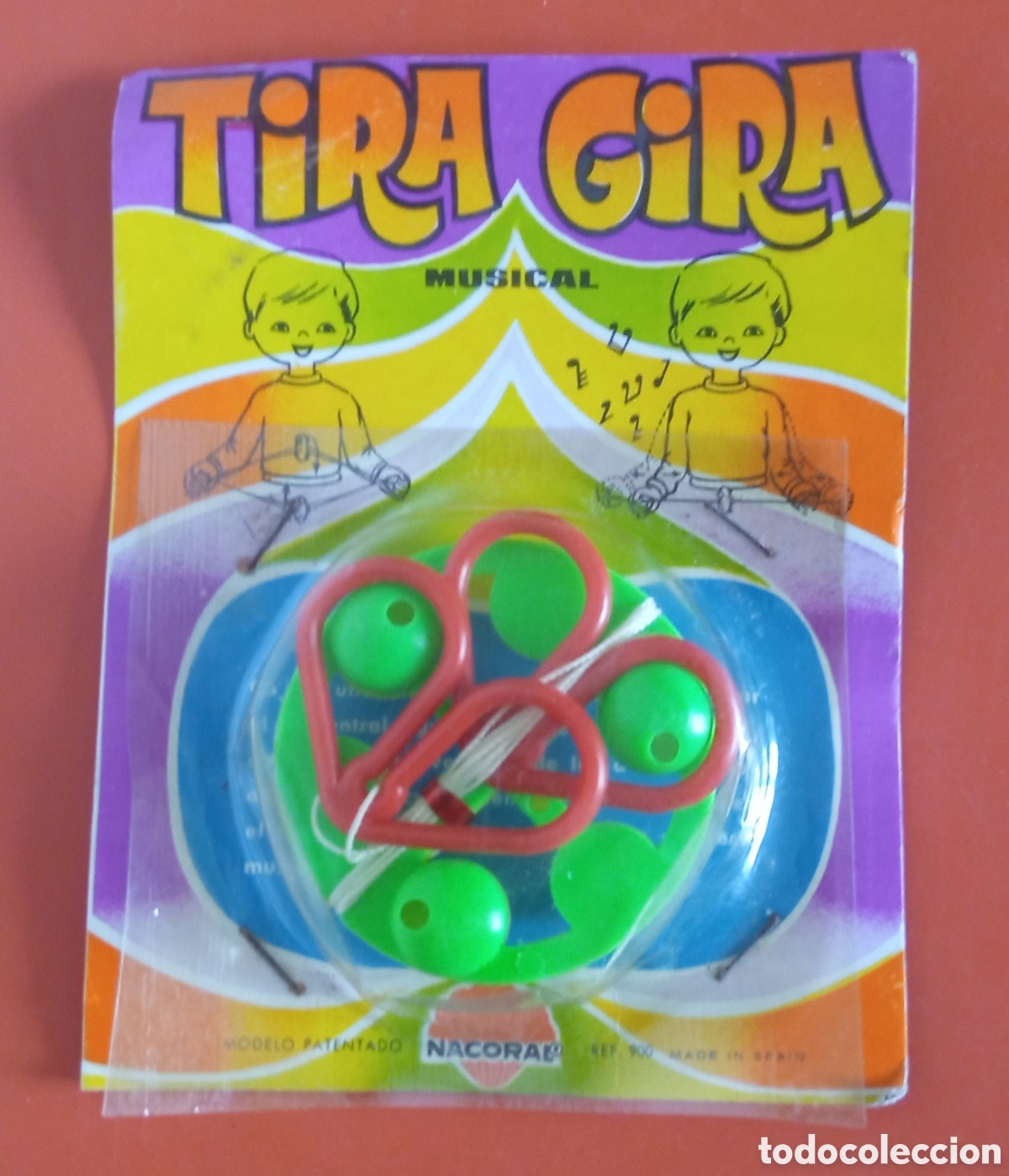 Antike Spiele: TIRA GIRA MUSICAL SILBIDO.NACORAL 70'S.BLISTER SIN ABRIR.
