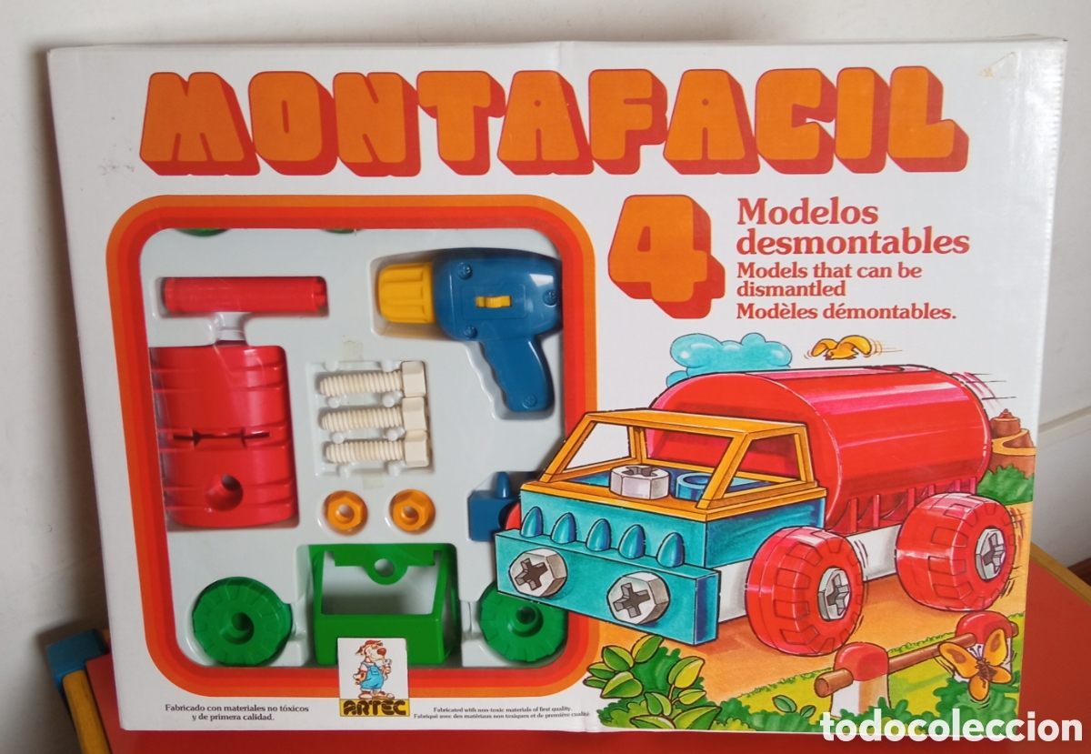 Juegos antiguos: CAMI&Oacute;N MONTAFACIL 4 MODELOS DESMONTABLES CON TALADRO.ARTEC 80'S.CAJA SIN ABRIR.
