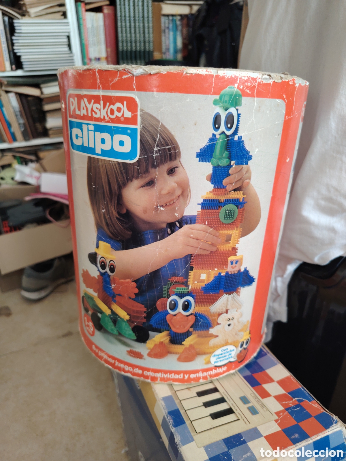 Juegos antiguos: Piezas de construcci&oacute;n clipo de playskool - Foto 2