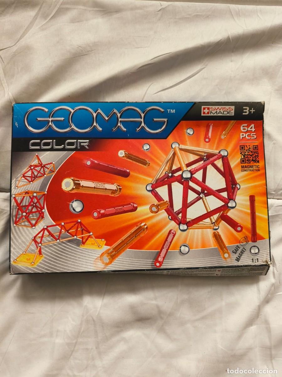 Juegos antiguos: Geomag Color. Juego de construcci&oacute;n magn&eacute;tico fabricado en Suiza . Caja original