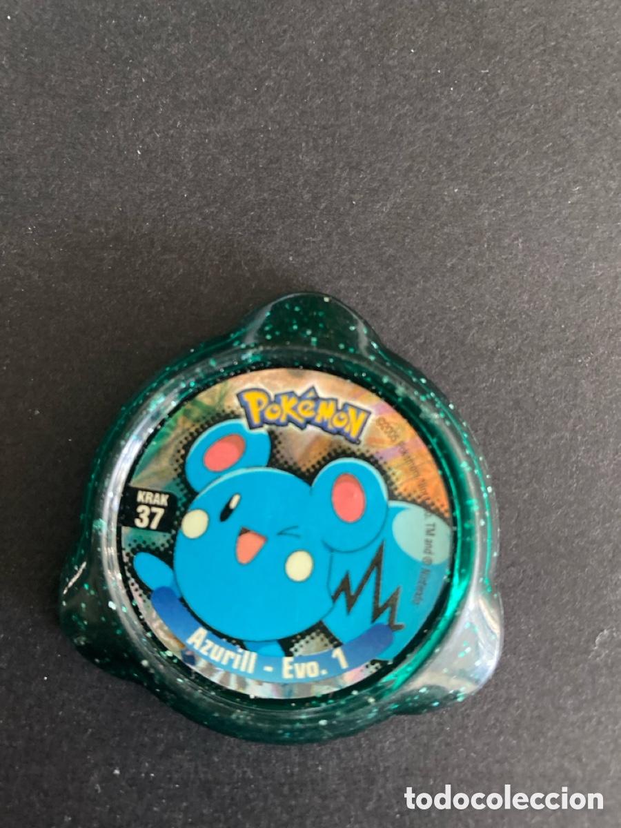 Juegos antiguos: Tazo kraks Azurill N*37 pokemon panini