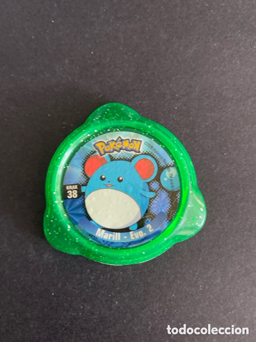 Juegos antiguos: Tazo kraks Marill N*38 Pokemon panini