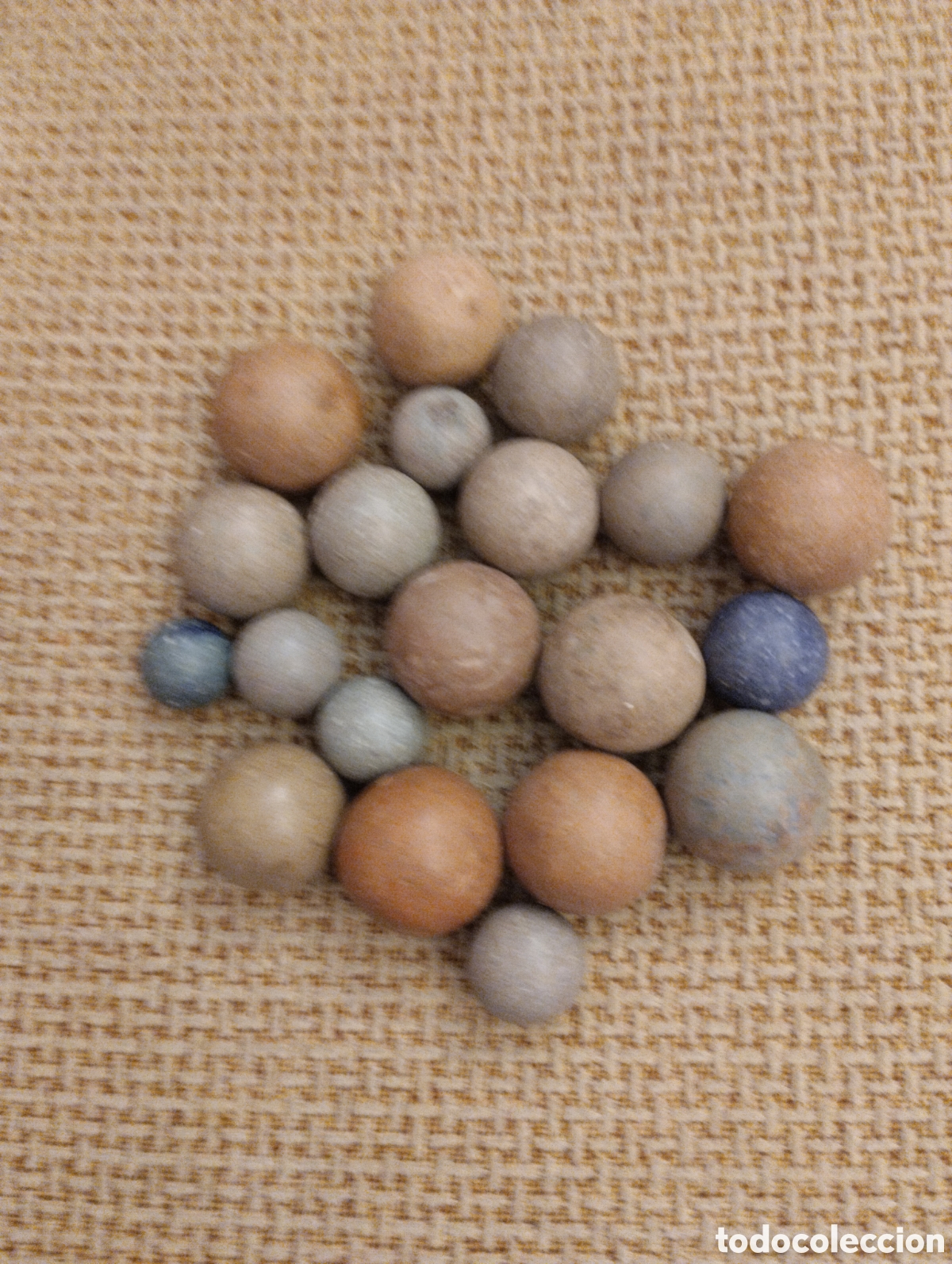 Juegos antiguos: Lote antiguas canicas de barro