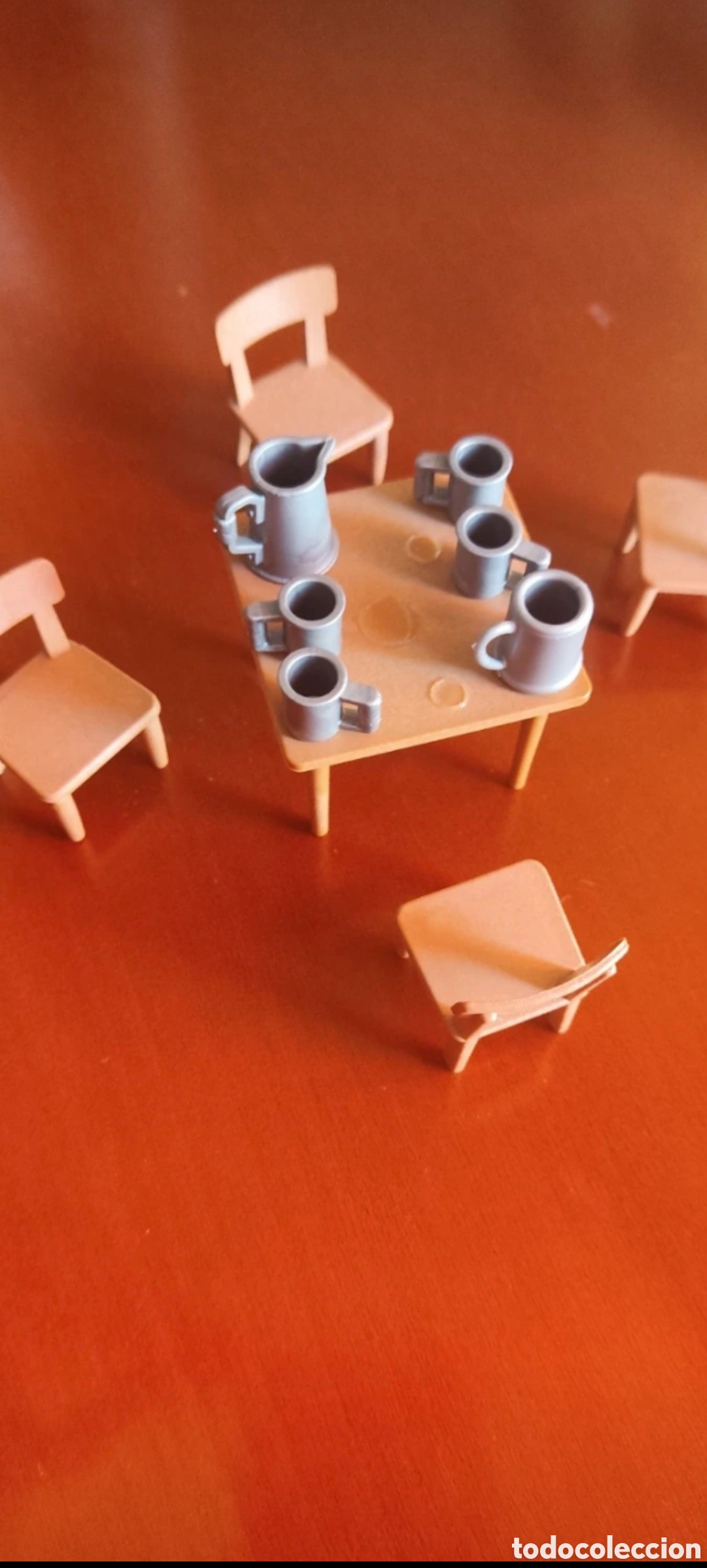Juegos antiguos: Lote taberna Saloon Playmobil. Sillas, mesa y jarras