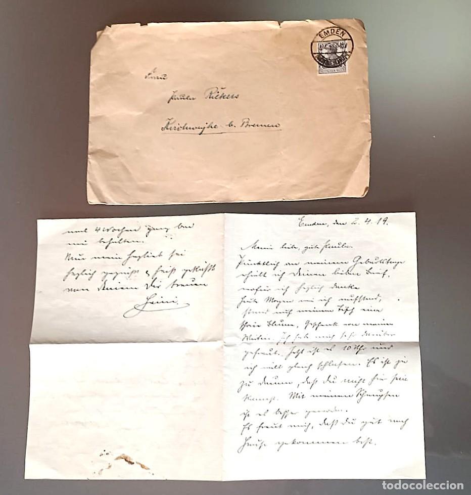 Juegos antiguos: Carta, sobre y sello original de m&aacute;s de 100 a&ntilde;os de antig&uuml;edad.