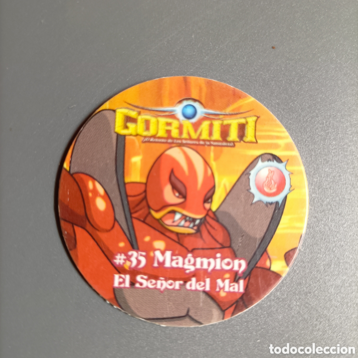 Juegos antiguos: TAZO COLECCIONABLE. GORMITI 2008. CHEETOS. №35 MAGMION. EL SE&Ntilde;OR DEL MAL