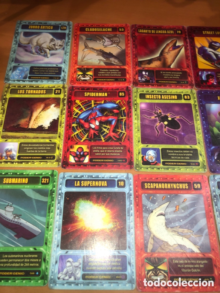 Juegos antiguos: Cartas genio cards (17 cartas )