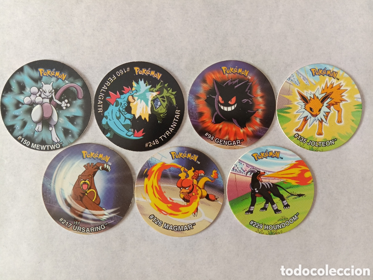 Juegos antiguos: Lote 7 tazos Pok&eacute;mon League