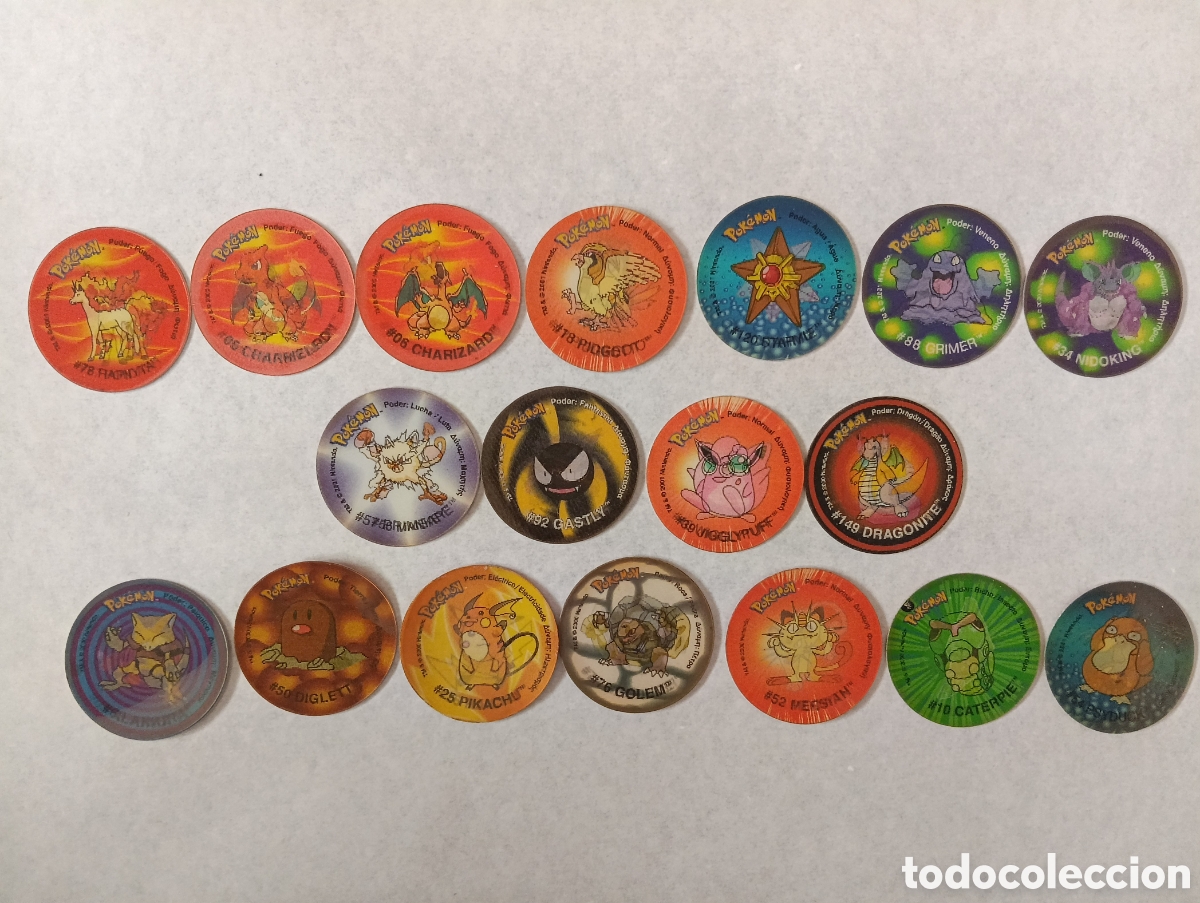 Juegos antiguos: Lote tazos Pok&eacute;mon 2 hologr&aacute;ficos