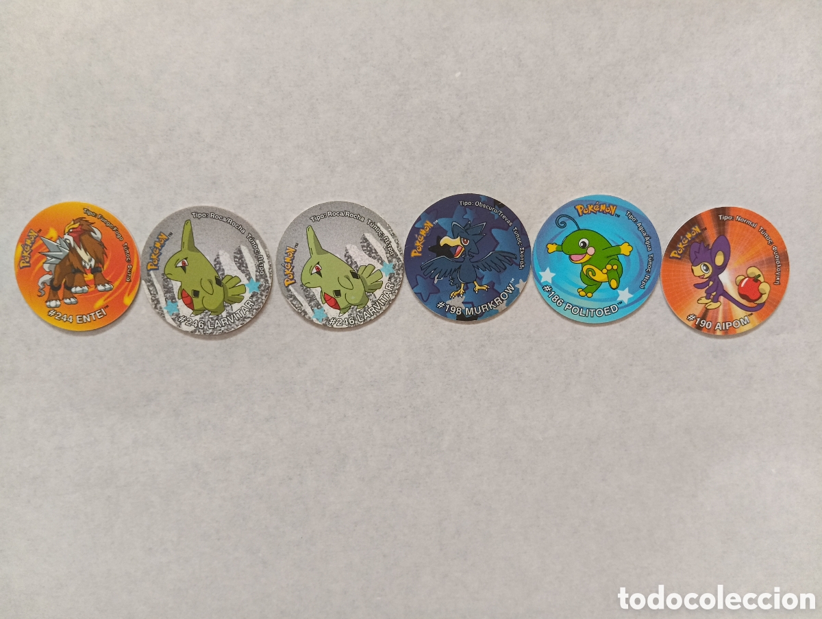 Juegos antiguos: Lote Sticker tazos Pok&eacute;mon