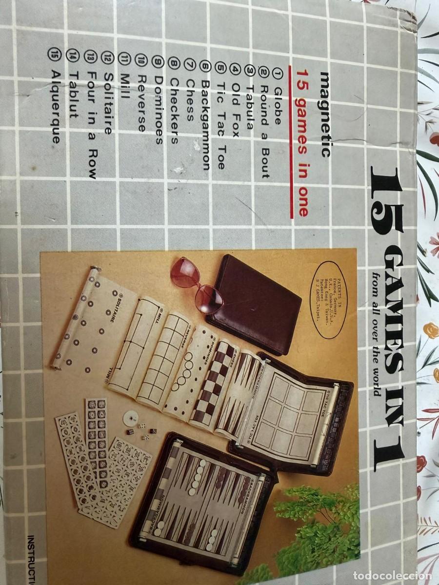 Juegos antiguos: Juego magn&eacute;tico vintage 15 juegos en 1 Globe Master &ndash; nuevo sin uso &ndash; 1988 &ndash; caja original