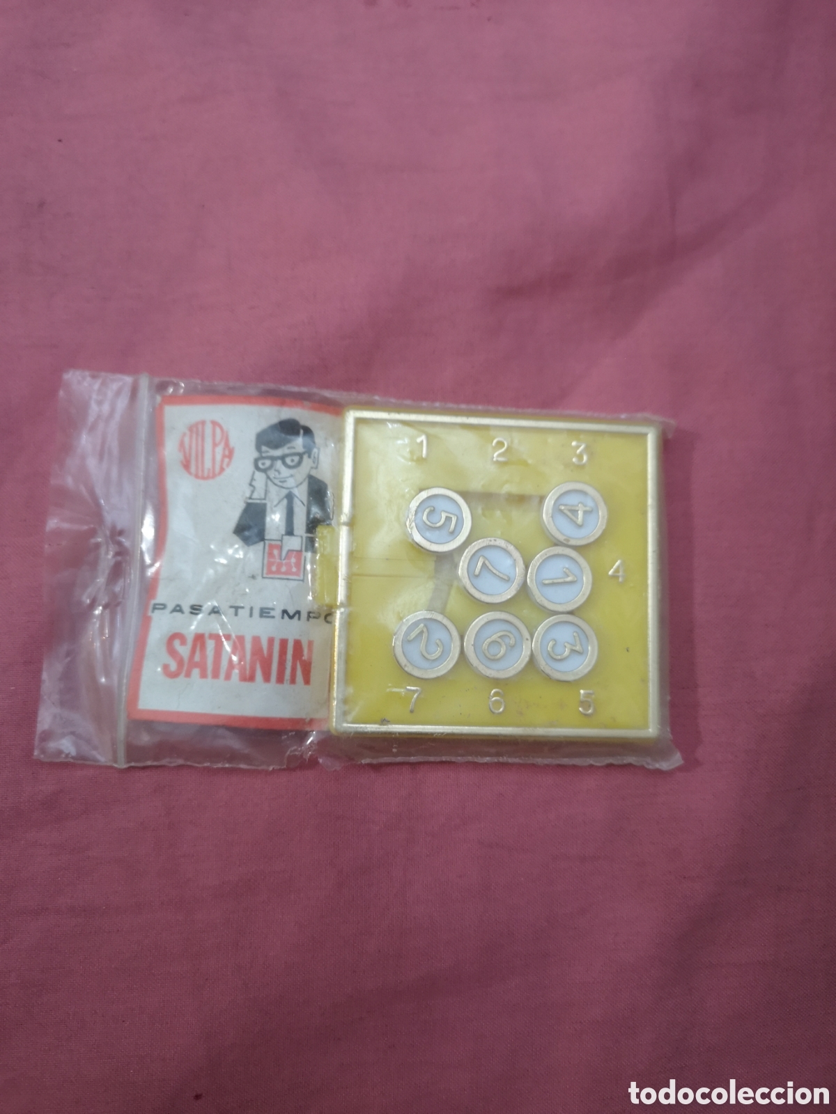 Juegos antiguos: Vilpa. Pasatiempos SATAN&Iacute;N AMARILLO. CON INSTRUCCIONES. SIN USAR. A&ntilde;os 70.