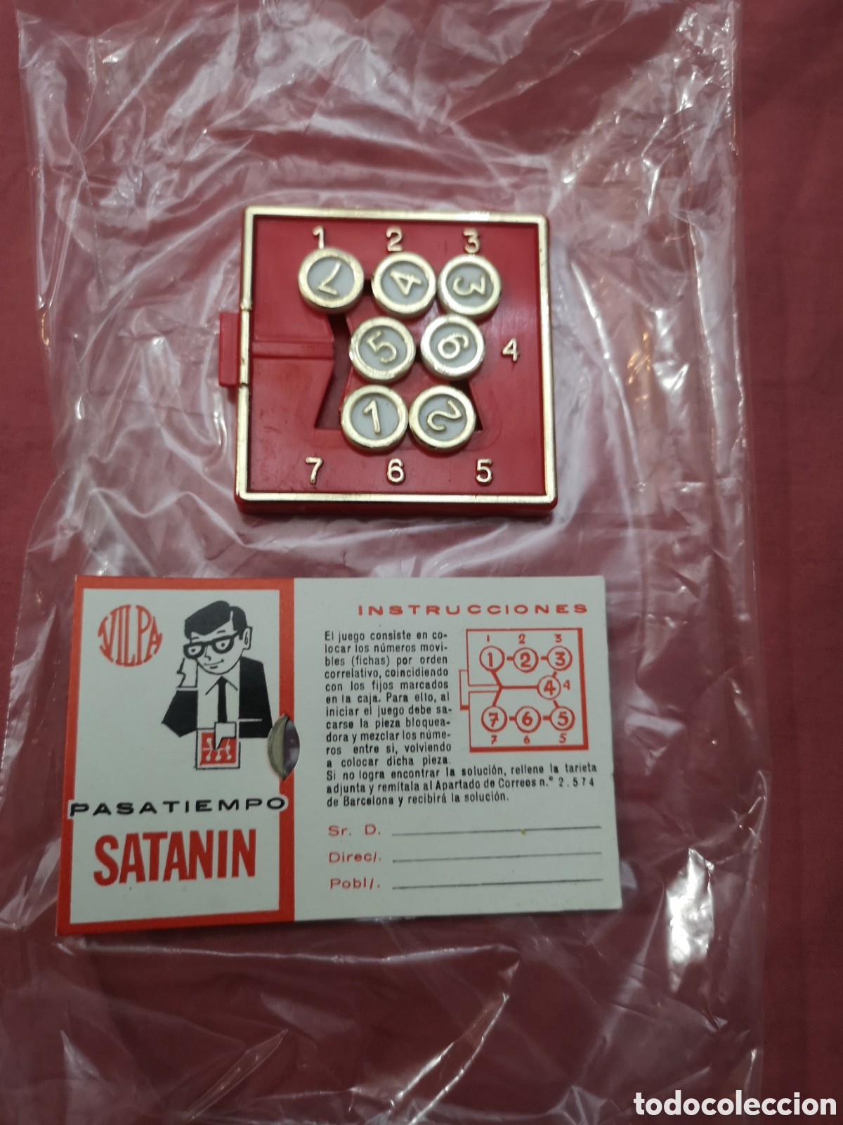 Juegos antiguos: Pasatiempos SATAN&Iacute;N ROJO. CON INSTRUCCIONES. SIN USAR. A&ntilde;os 70.