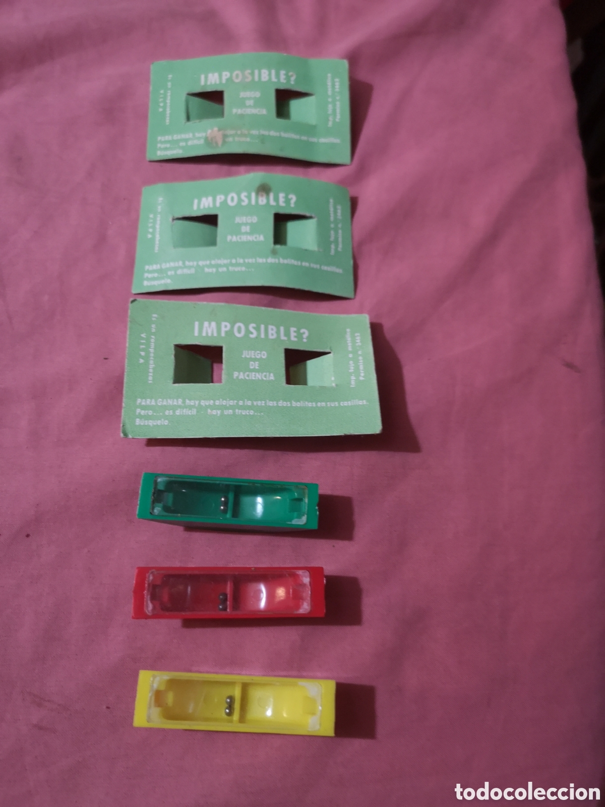 Juegos antiguos: VILPA. LOTE DE 3 Pasatiempos IMPOSIBLE?ROJO+VERDE+AMARILLO.CON CARTONES EXPLICATIV. SIN USAR.A&ntilde;os 70