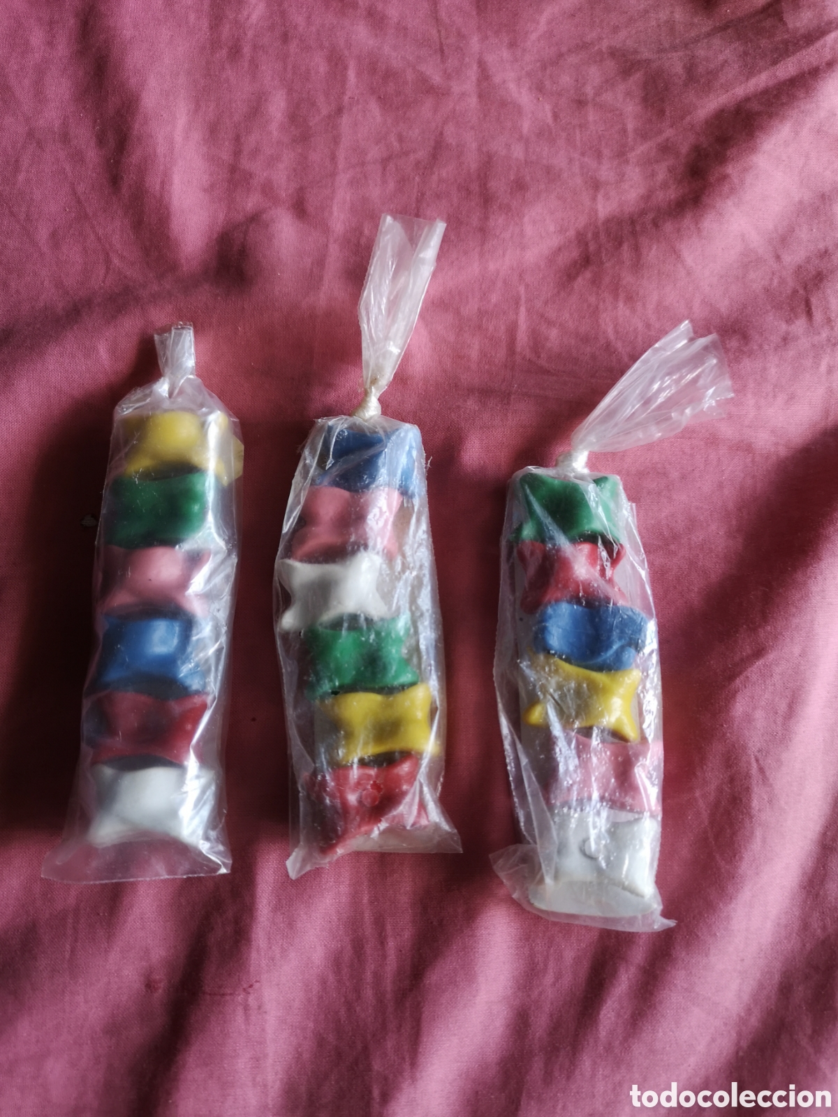 Juegos antiguos: LOTE DE 3 JUEGOS DE 6 TABAS MACIZAS. SIN ABRIR. Fabricado en Espa&ntilde;a. A&ntilde;os 70.