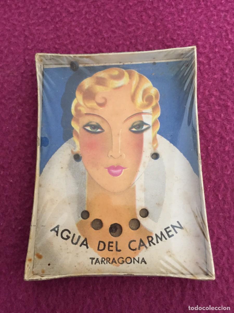 Juegos antiguos: PUBLICIDAD FARMACEUTICA AGUA DEL CARMEN TARRAGONA JUEGO CANICAS ART DECO PRECINTADO