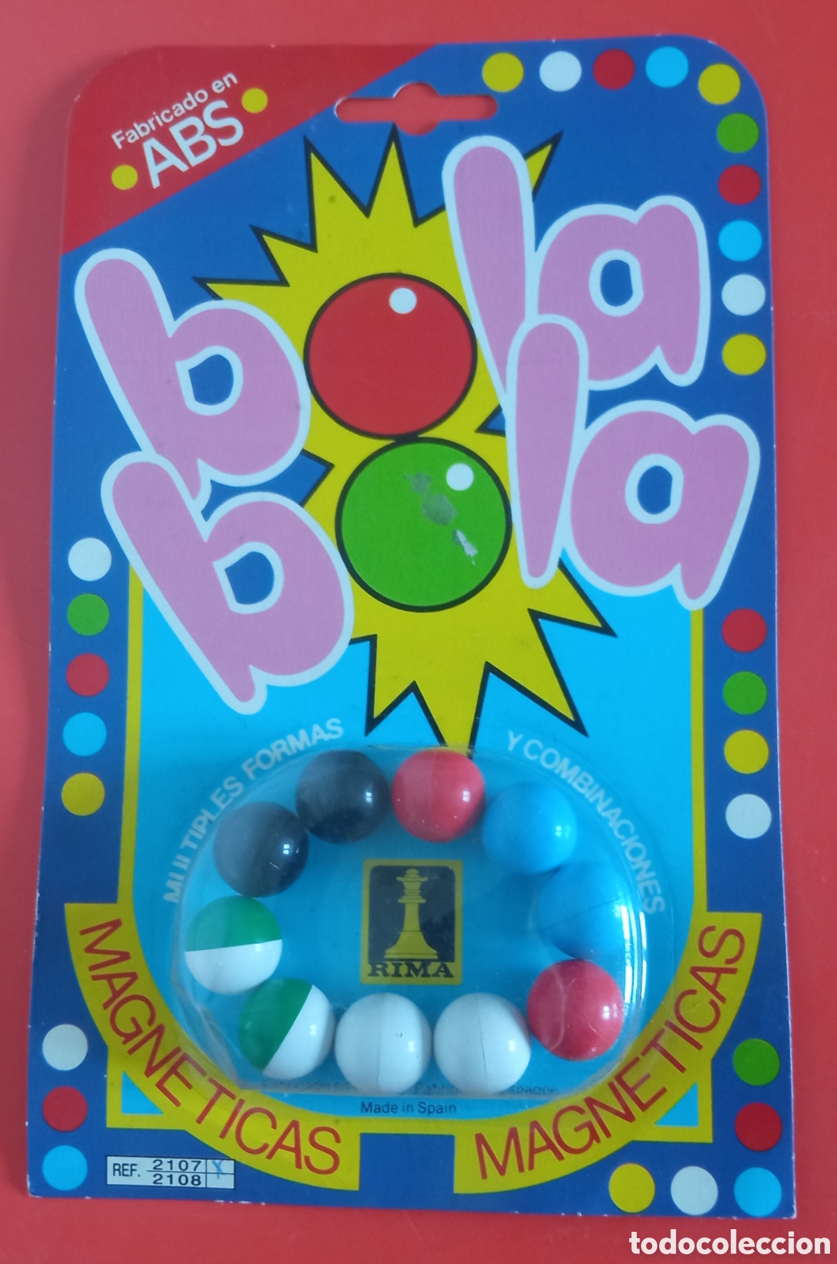 Juegos antiguos: CANICAS MAGN&Eacute;TICAS BOLA BOLA.RIMA 80'S.BLISTER SIN ABRIR.