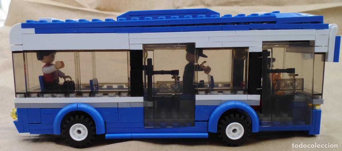 Juegos antiguos: Autob&uacute;s de bloques de construcci&oacute;n, compatible con Lego.