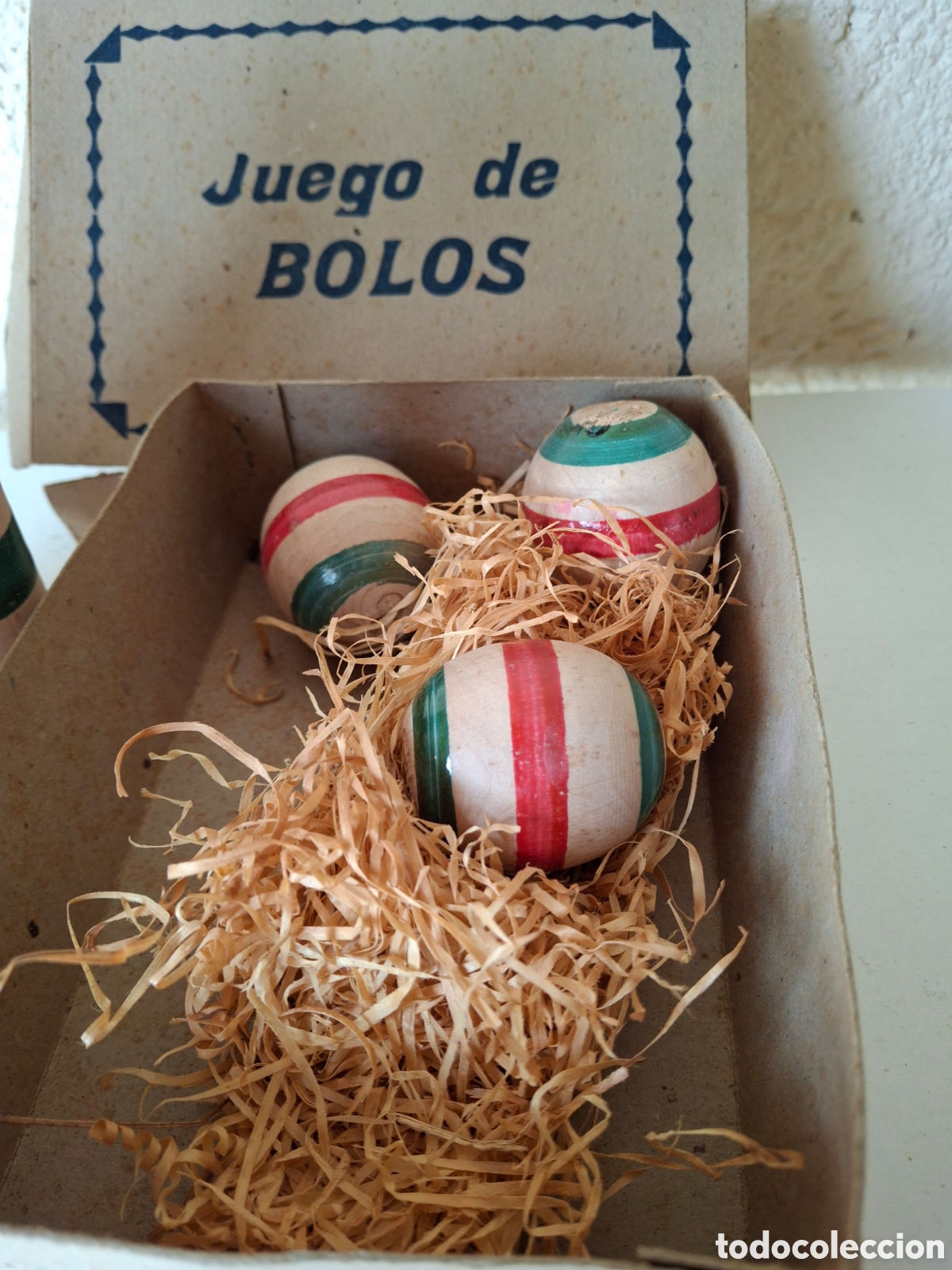 Juegos antiguos: JUEGO DE BOLOS MADERA PINTADA - Foto 2