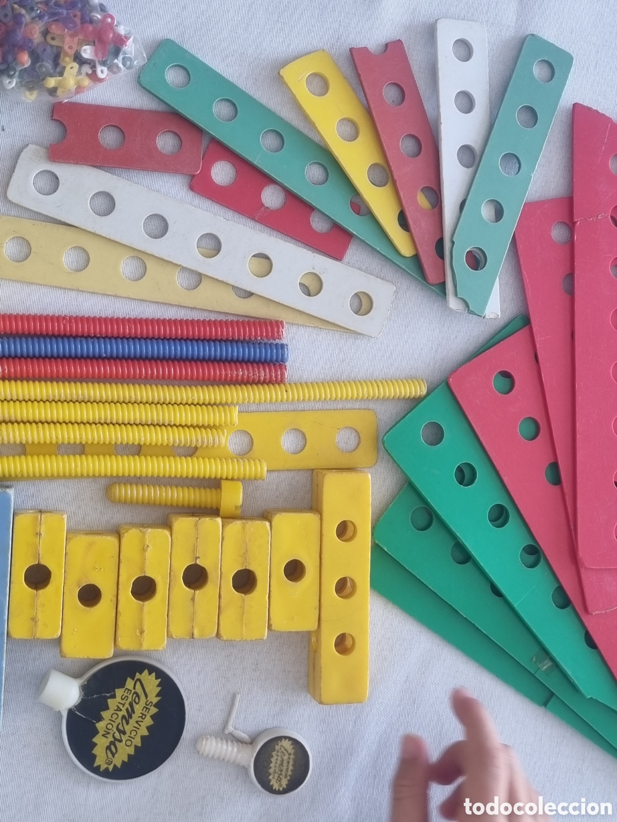 Juegos antiguos: Juego construcci&oacute;n lemsa banco vintage - Foto 3