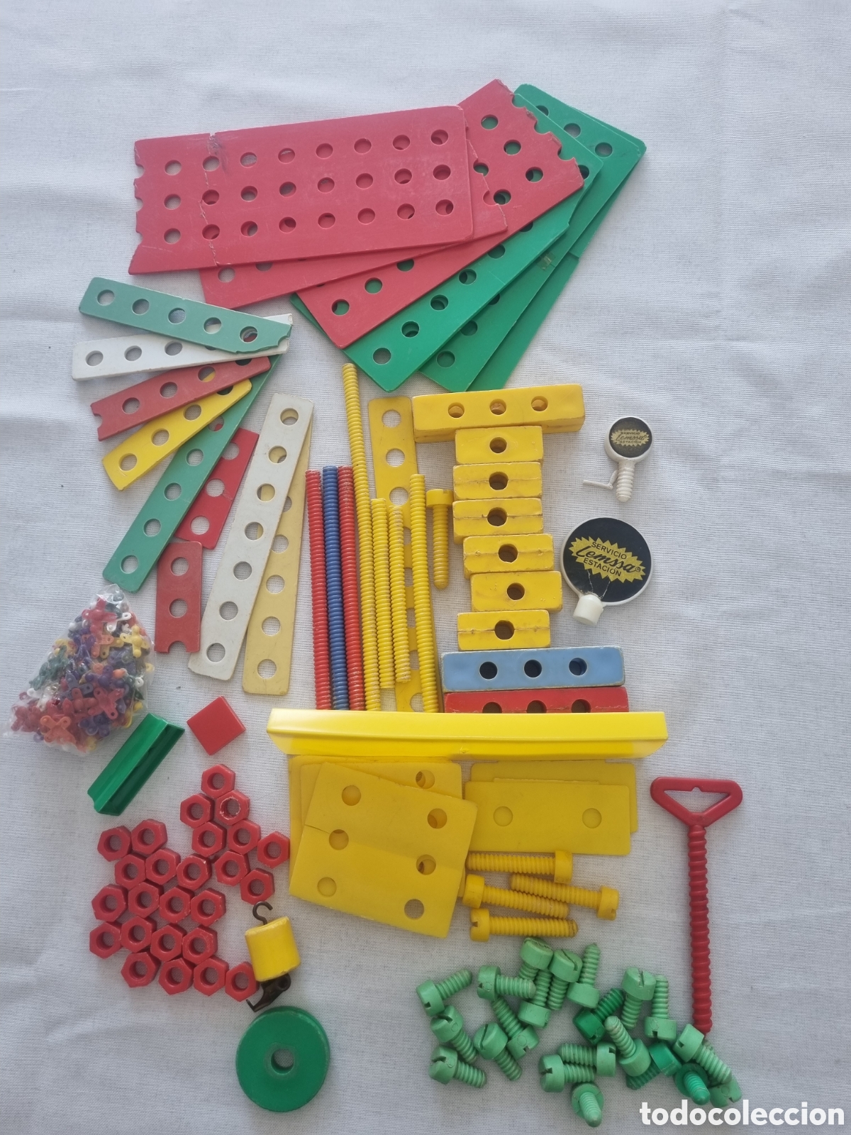 Juegos antiguos: Juego construcci&oacute;n lemsa banco vintage