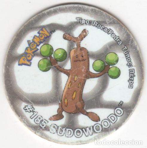 Juegos antiguos: COLECCI&Oacute;N TAZOS SNACKS MATUTANO NINTENDO POK&Eacute;MON TAZO 3 CAPS POGS N&Uacute;MERO 164 #185 SUDOWOODO A&Ntilde;O 2001