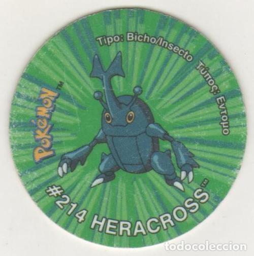 Juegos antiguos: COLECCI&Oacute;N TAZOS SNACKS MATUTANO NINTENDO POK&Eacute;MON TAZO 3 CAPS POGS N&Uacute;MERO 175 #214 HERACROSS A&Ntilde;O 2001