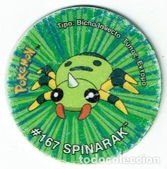 Juegos antiguos: COLECCI&Oacute;N TAZOS SNACKS MATUTANO NINTENDO POK&Eacute;MON TAZO 3 CAPS POGS N&Uacute;MERO 182 #167 SPINARAK A&Ntilde;O 2001