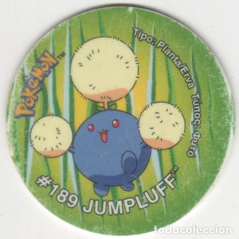 Juegos antiguos: COLECCI&Oacute;N TAZOS SNACKS MATUTANO NINTENDO POK&Eacute;MON TAZO 3 CAPS N&Uacute;MERO 187 #189 JUMPLUFF DESPLAZAMIENTO
