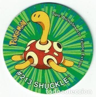 Juegos antiguos: COLECCI&Oacute;N TAZOS SNACKS MATUTANO NINTENDO POK&Eacute;MON TAZO 3 CAPS POGS N&Uacute;MERO 195 #213 SHUCKLE A&Ntilde;O 2001