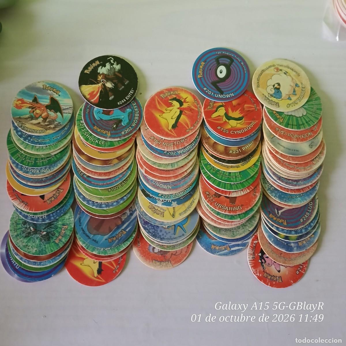 Juegos antiguos: 104 tazos Pok&eacute;mon, Matutano/ Nintendo.