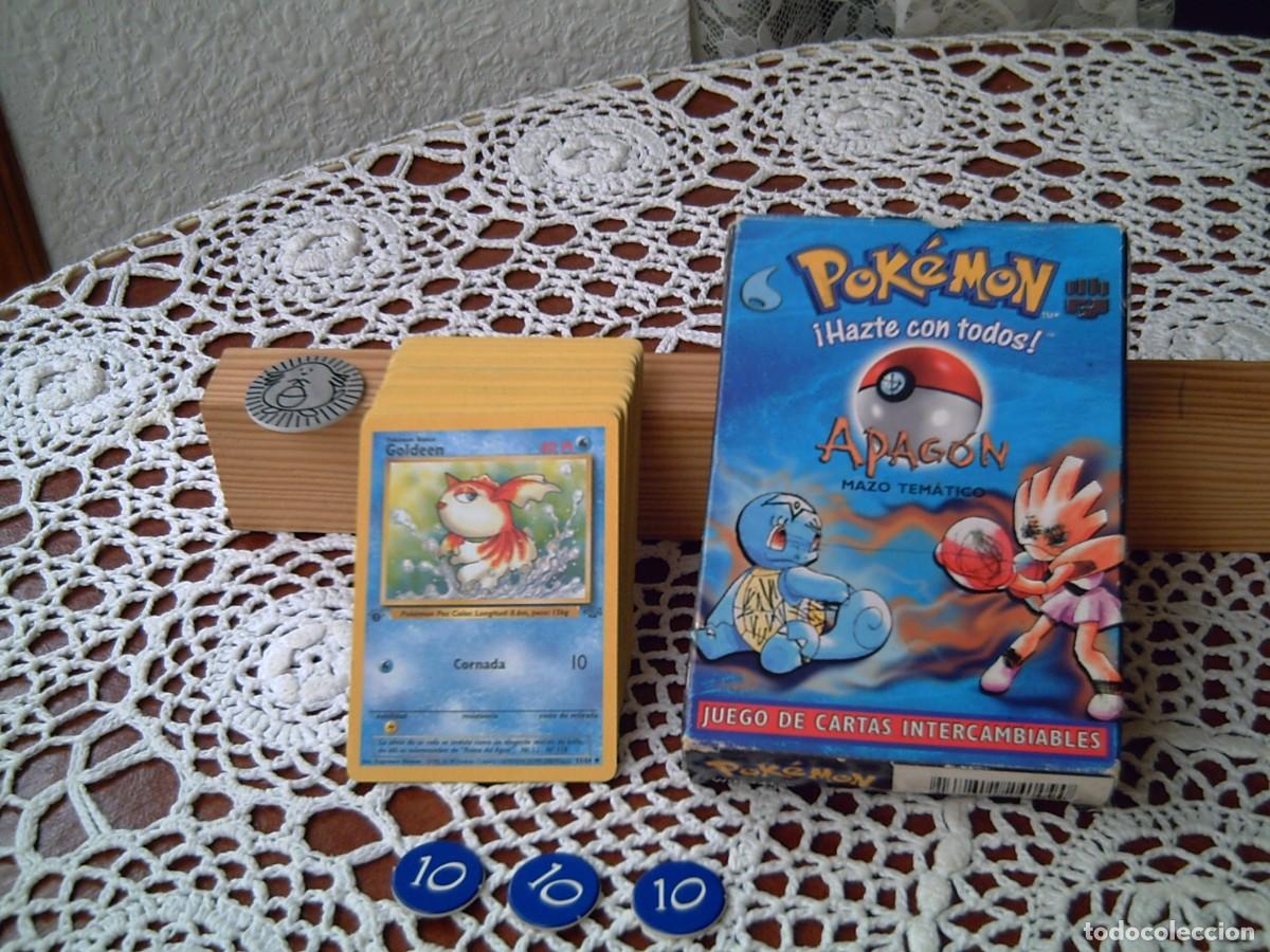 Juegos antiguos: Cartas, Mazo tem&aacute;tico POKEMON, APAG&Oacute;N, Tcg-Nintendo 1999, 60 cartas excelente estado