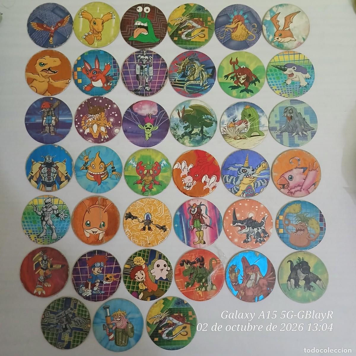 Juegos antiguos: 39 tazos DIGIMON Magic-Box Int,TM a&ntilde;o 2000.