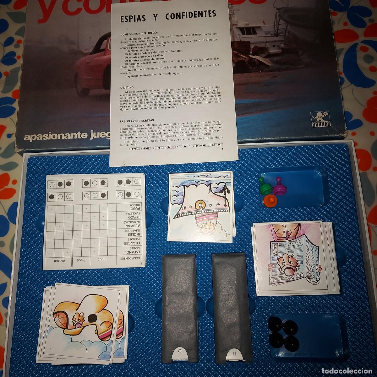Juegos antiguos: Antiguo juego Esp&iacute;as y confidentes de borras