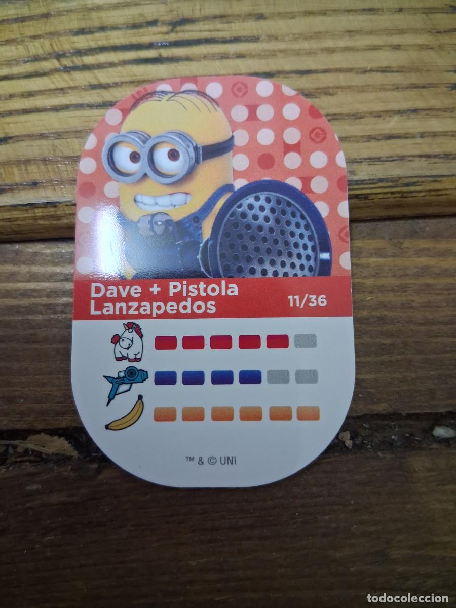 Juegos antiguos: Cromo juego dibujo minions GRU 3 MI VILLANO FAVORITO Universal Studios Dave pistola Lanzapedos N&deg;11