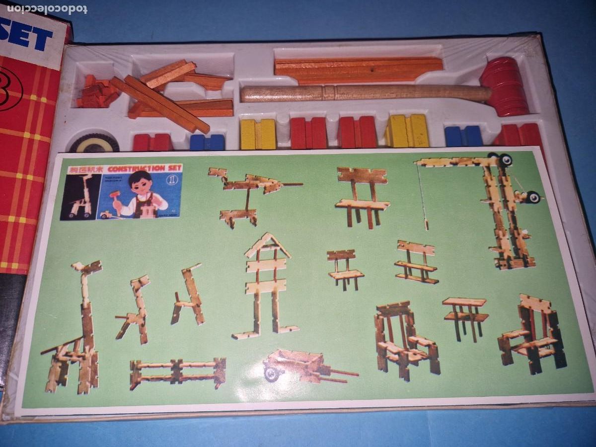 Juegos antiguos: ANTIGUO JUEGO DE CONSTRUCCION DE MADERA - Foto 3