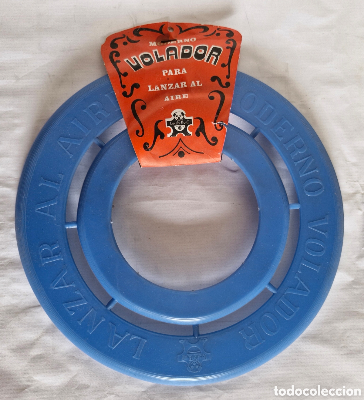 Jeux Anciens: DISCO LANZADOR VOLADOR AZUL.LAMPIS-PLAST 70'S.NUEVO.