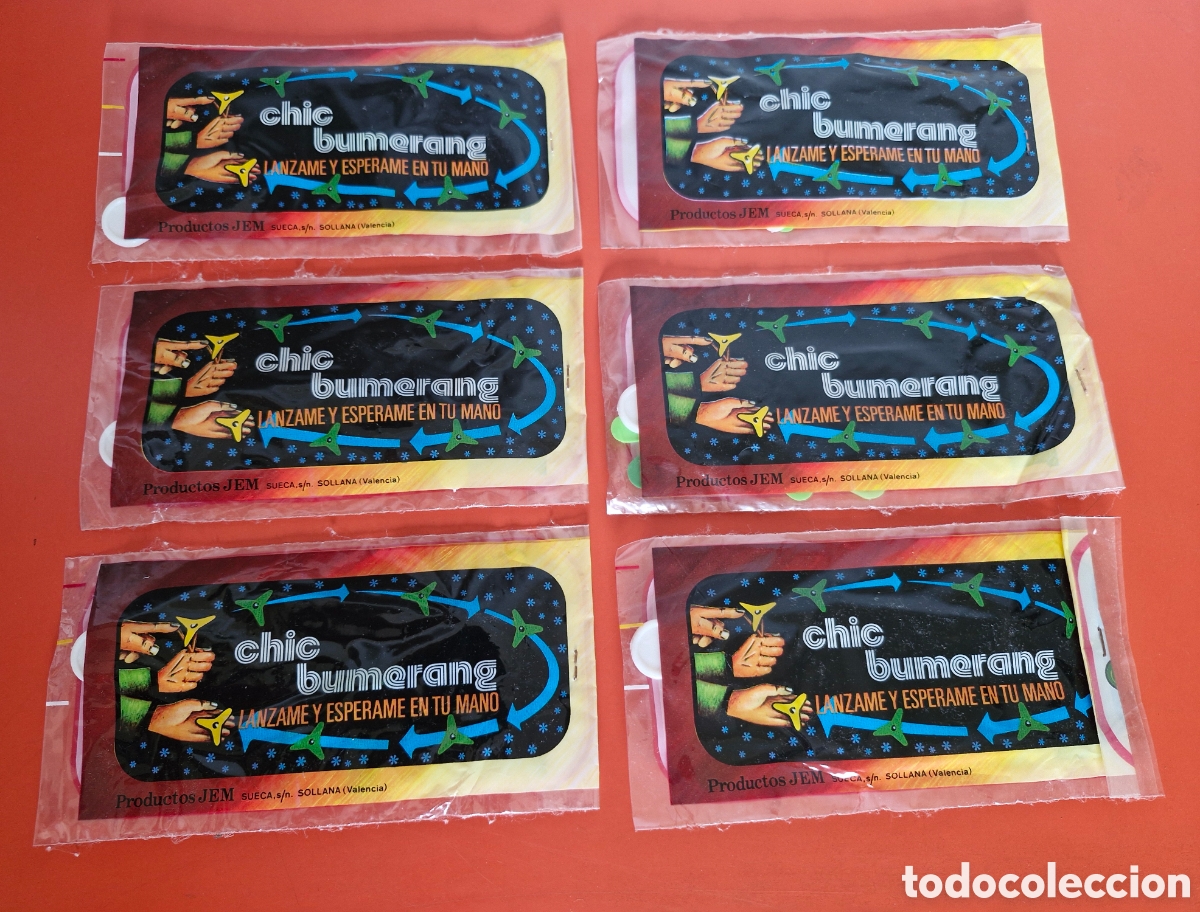 Old Games: LOTE DE 6 SOBRES BUMERANG / BOOMERANG.PRODUCTOS JEM - SOLLANA 70'S.SIN ABRIR.