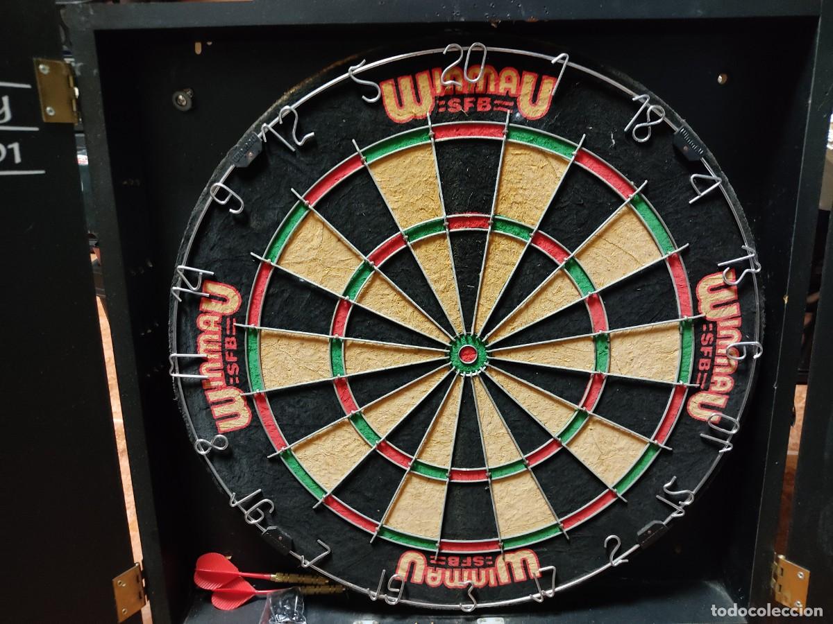 Juegos antiguos: Winmau Diana de cerdas Pro SFB CON MUEBLE + 2 DARDOS Y PUNTAS